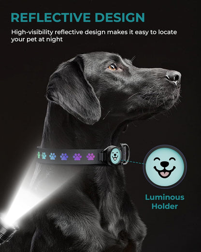 Pawzy™ Reflective AirTag Dog Collar – Waterproof GPS Tracking Collar for Dogs
