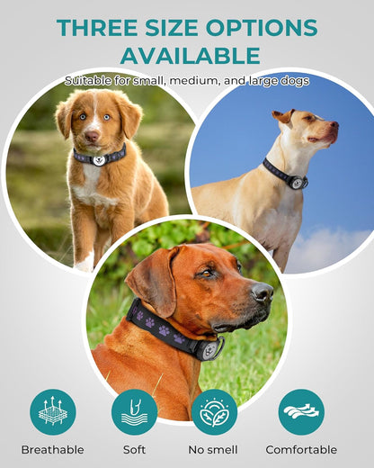 Pawzy™ Reflective AirTag Dog Collar – Waterproof GPS Tracking Collar for Dogs