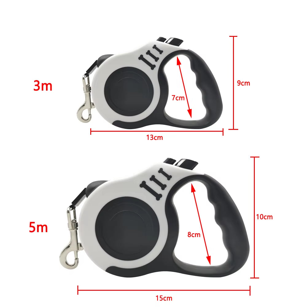 3M/5M Retractable Dog Traction Rope for Small to Medium Dogs and Cats - Durable Nylon Leash for Yorkshire Pets