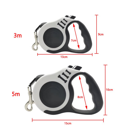 3M/5M Retractable Dog Traction Rope for Small to Medium Dogs and Cats - Durable Nylon Leash for Yorkshire Pets